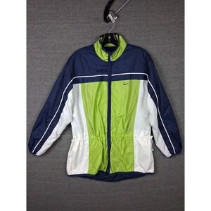 Vintage‎ Nike Womens Jacket  XL Blue Green Rain Jacket Full Zip Outdoor Seattle